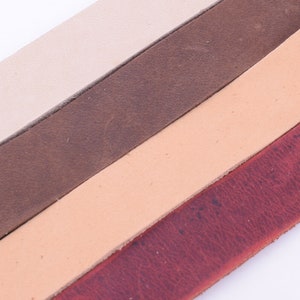 Leather Strap,long leather Strip 1 inch Width coffee Leather strips,Cowhide Leather,Italian Leather handle For Bag Straps,Leather Cord