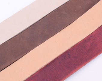 Leather Strap,long leather Strip 1 inch Width coffee Leather strips,Cowhide Leather,Italian Leather handle For Bag Straps,Leather Cord