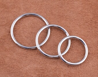 metal strap O rings Macramé and Crafting Loop,silver Purse Round rings Hoop handles,purse o ring buckle for purse strap embellish macrame