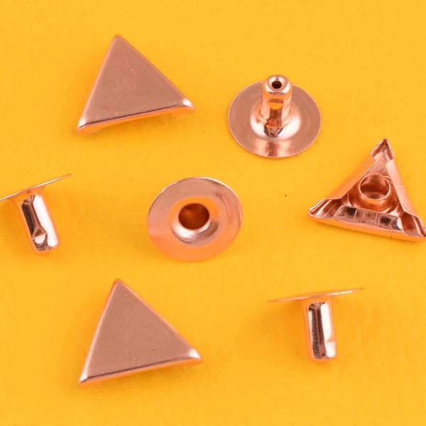 Triangular shape metal rivets 100pcs single Cap Rivet Studs,11*7mm bag fixation leather goods for bag/leather/clothes