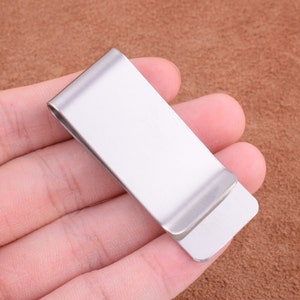 Stainless Steel Money Clip Blank,Money Clip for Engraving,50*20mm Blank Money Clip silver Money Clip Blank for money/card
