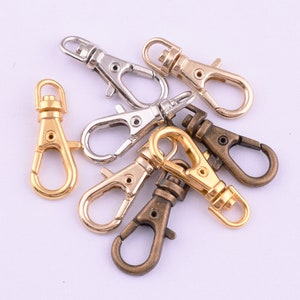 Small Swivel Lobster Clasps 234mm Trigger Snaps hook,Lobster Clip Purse bag Handbag Clasp,key ring clasps for purse/bag/diy making-30pcs image 2