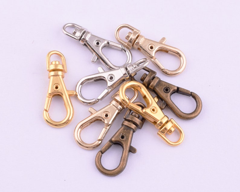 Small Swivel Lobster Clasps 234mm Trigger Snaps hook,Lobster Clip Purse bag Handbag Clasp,key ring clasps for purse/bag/diy making-30pcs image 2