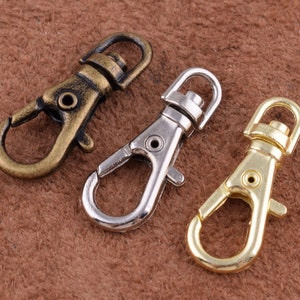 Swivel Clip Connectors,23*4mm Purse Hook, Key Hook, Lobster Clasp Snap Clips with Large Loop, Lobster Swivel Clasps for bag/key/diy making
