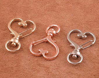 heart shape Trigger Snap Hooks/ Purse Hook/Key Hook/Swivel Hook Inner Size 35*9mm 8pcs A Pack for/bag/handbag/purse