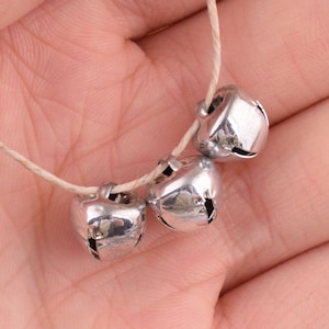 silver jingle bells Charm Christmas Pendant 10mm Decoration Bells Collar Durable jingle cross bells,Supply Pet Necklace Craft Bell Charms
