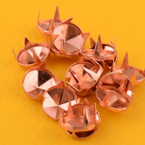 200pcs Metal Nailheads Studs 6mm Rose gold Nailhead Decorative Upholstery Tacks Nails Flat Nailheads Studs Purse Accessories