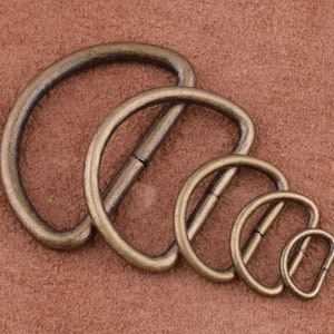 Metal D-Ring Belt Handbag Bag Making Supplies,bronze D Hooks Buckle Strap Adjuster for purse/satchel/shoulder bag/belt/webbing/pet collars