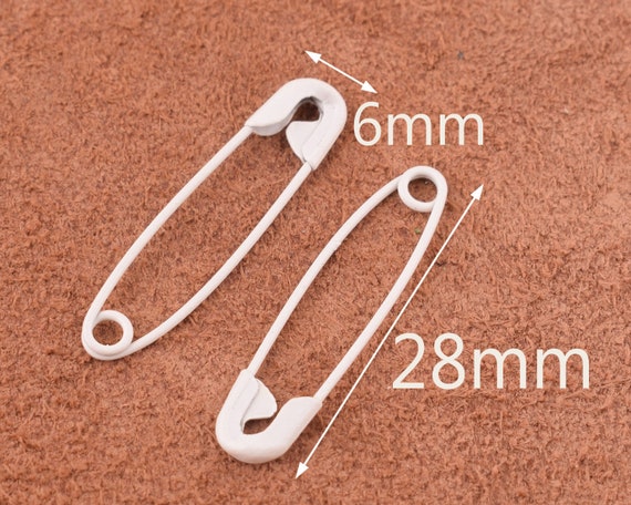 286mm Coiless Safety Pins 1 Inch Small White Safety Pins Kilt Pins Broochs  Metal Safety Pins Bar Pins-200pcs 