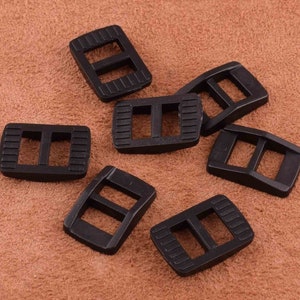 Tri-Glide Slider Adjustable plastic Buckle 3 bar slider webbing strap,10mm black Plastic Slider For Webbing Bag/Backpack/Strap Belt