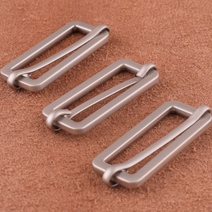 6 pcs 30*10 mm Matte Silver Metal Belt Buckle Adjuster zinc alloy Buckle Tri Bar Buckles Strap Buckle Adjuster Slider Bag Making Accessories