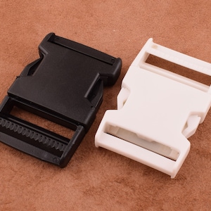1.5&quot; Side Release Plastic Buckles Clip Adjustable Strap Webbing Black/white Plastic Curved Side Release Buckle for bag/backpack