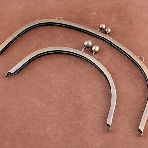 Purse Frame Clutch Bag Glue-In Purse Frame bronze Coin Purse Frame with loops,Metal Kisslock Purse Frame for bag/wallet/diy making