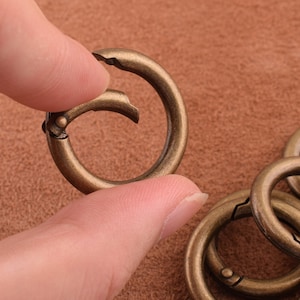 spring ring,6pcs 17/20mm(in) spring ring clasp,bronze Push Snap Hooks,clasp push gate o rings purse ring High quality