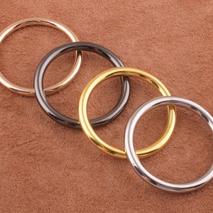 metal O Anillo 6pcs oro / oro ligero / plata NO soldado O hebilla 29mm correa O anillo de cuero craft Hardware y bricolaje haciendo suministros