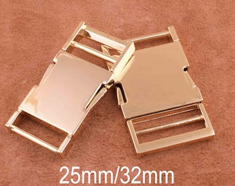 25mm 30mm Side Release Buckles Gold Metal Buckles for Luggage Strap Backpack Repairing Bag Replace Buckles Hand Craft Accessories