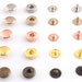 10 Set Round Snap Button Snap Fastener Bronze/gold/rose - Etsy