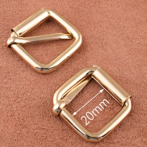20mm Metal Buckles- 8pcs slide Rectangle Strap Sliders Rings Finding for belt slide leather making for collars/bags/ straps and belts