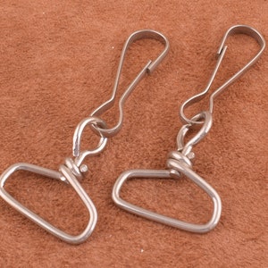 Lanyard Swivel Hook Clips Metal Spring Hooks Metal Lanyard Snap Spring Clip Hooks Purse Keychain Findings for Lanyard key/purse/webbing