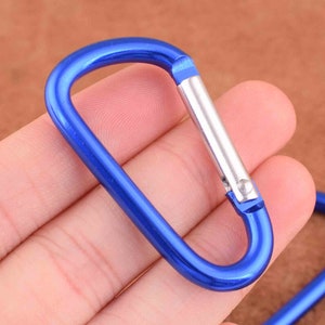 Carabiner Clip Push gate clip Carabiner Camp Snap hook 39*17mm Carabiner keychain carabiner hook clasp spring D ring for dog leash