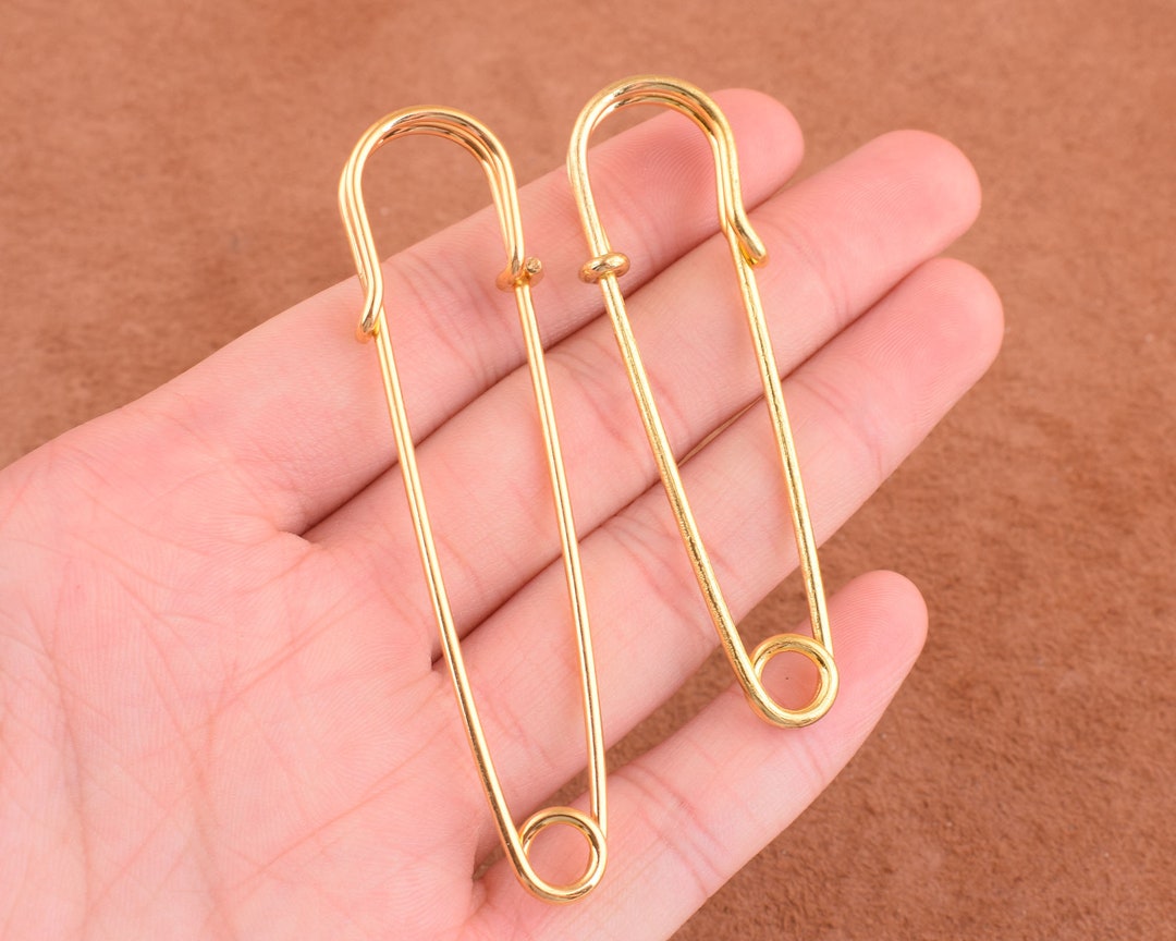 Plain Gold Safety Pins Kilt Pins Brooch Safety Pins Big Pins Kilt Pin