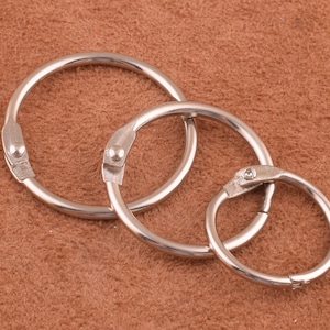 Zilveren bindmiddel ringen scharnier dwarsliggers Split ring 31/26/20mm module ringen kaart ringen album ringen voorjaar Gate ring voorjaar clasp push voor boek/Opmerking