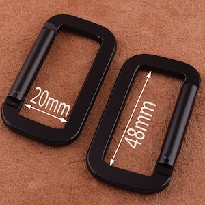 10 pcs Large Carabiner,48*20mm Black Aluminum Carabiners,carabiner clip,Carabiner Keychain,Key Chain ,Rock Climbing(c7001)