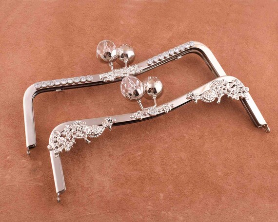 Silver Purse Frame Clutch Bag Handle Purse Frame With Screws 247cm clutch Purse Frames Purse Hardware Metal Purse Frames for Purse bag Etsy