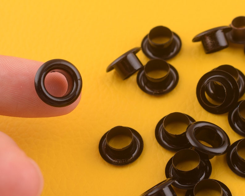 Black Eyelets grommets 6*5mm Round Grommet Eyelets for Sewing Bead Cores Clothes Leather Hardware Craft Canvasbagclothes Making supplies