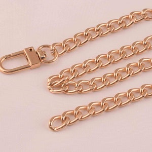 Gold Handbag Chain Evening Handbag Chain 8*11mm Chain Purse Strap 3.8 ft Crossbody Chain Purse Replacement Chains for bag/purse accessories