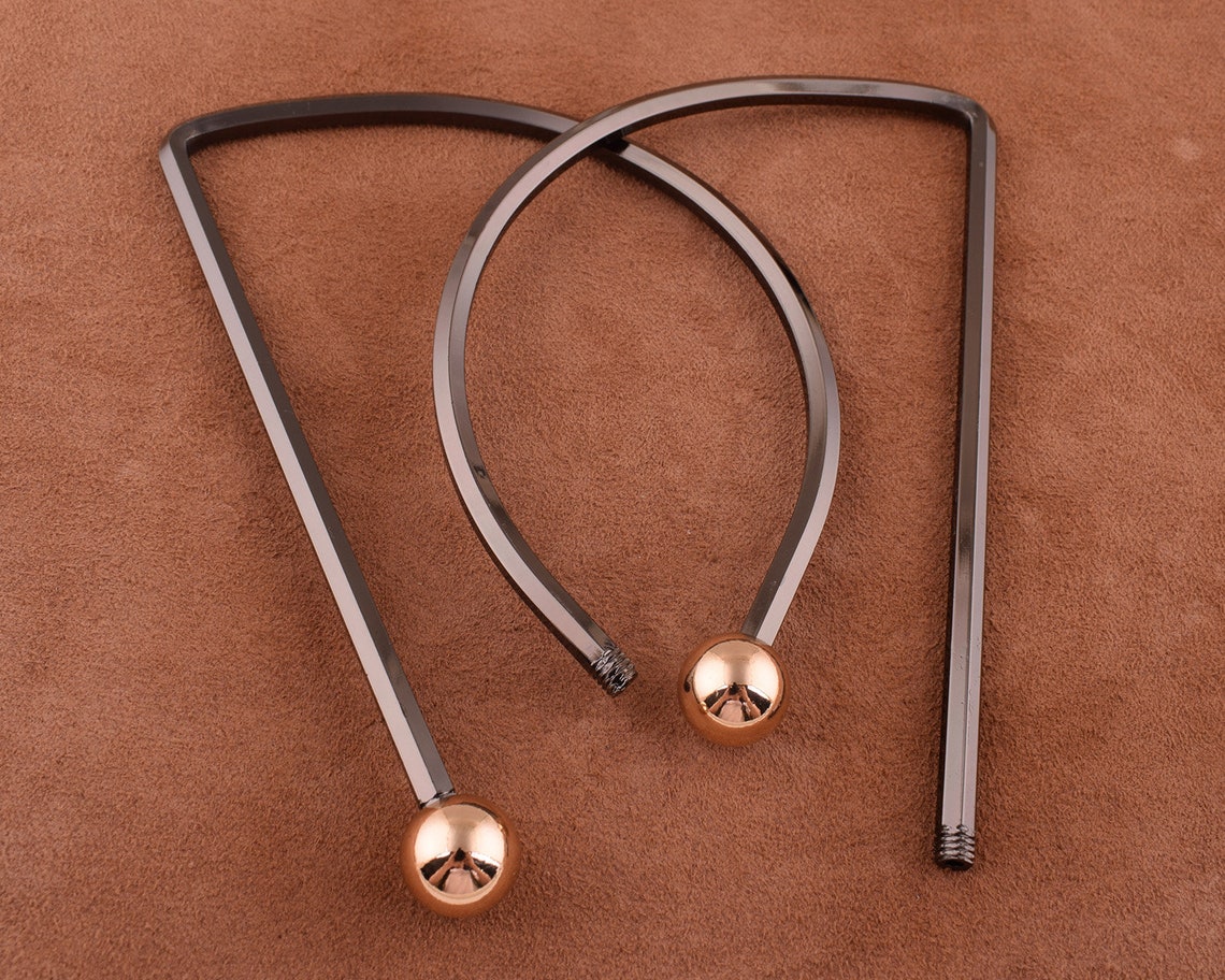 Black Purse Handle 12880mm Bag Handle Rectangle Handbag Etsy