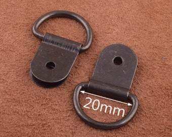 black D Ring 12pcs 20mm iron D Buckle Belt Strap Buckle Webbing D Ring Handbag Accessories Leather Craft Hardware