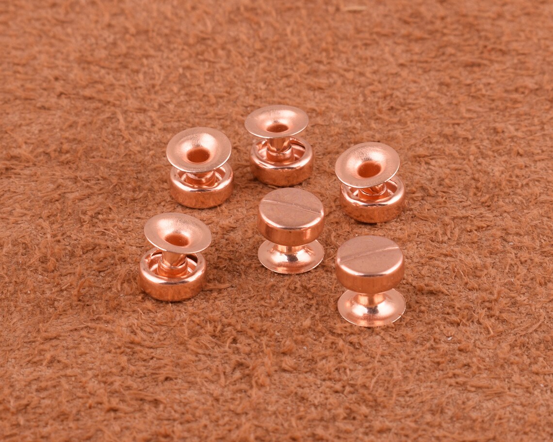 100setscopper Metal Rivet for Leather Craftmedium Etsy