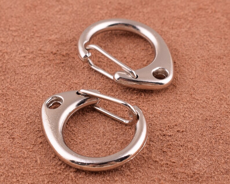 in Silver Swivel hook,zinc alloy metal Lobster Swivel Clasps leather BagKeypurseLeather Accessories Making Hardware Supplies 10Pcs-17mm