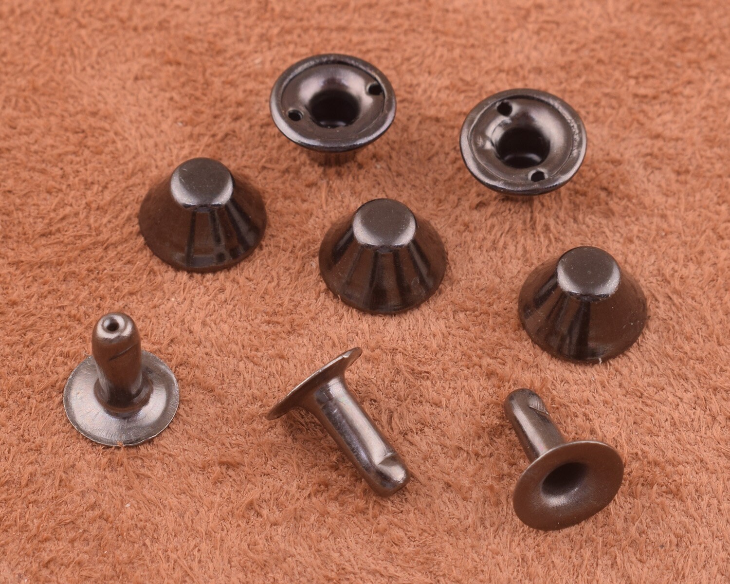 50 Sets99mm Mushroom Like Black Metal Rivet for Leather Etsy UK