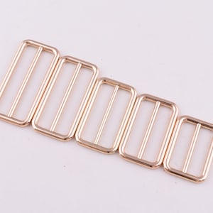 Adjuster Buckle Slide Buckles,Metal Purse backpack Buckles,light gold Belt Buckle Handbag webbing hardware for Bag/purse strap/diy making