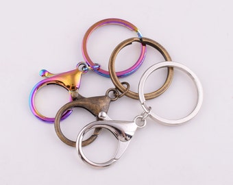 Lobster Clasp Circle Clasp Key Chain Ring Connector Pendant Charm Finding,65*30mm Key Ring Clasps for bag/purse/diy making supply