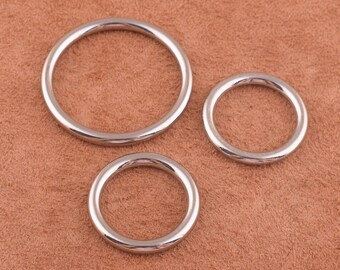 30/19mm Metal O Rings NON Welded Metal Loops – Round Formed Rings – Silver Color Bag Holder, Macramé and Crafting Loop for bag/purse