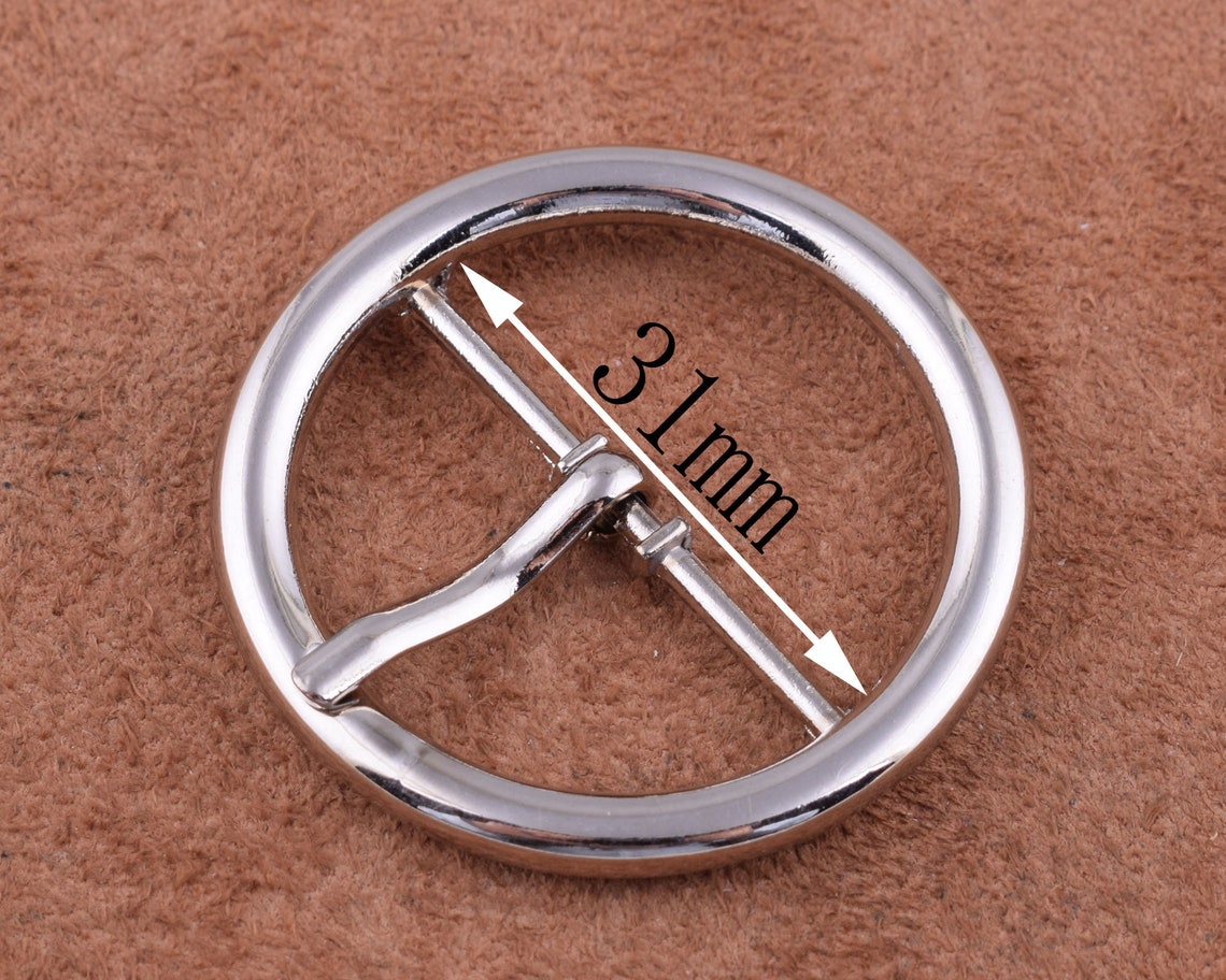 Metal Round Buckle Wedding Button Adjustable Buckles31mm Etsy