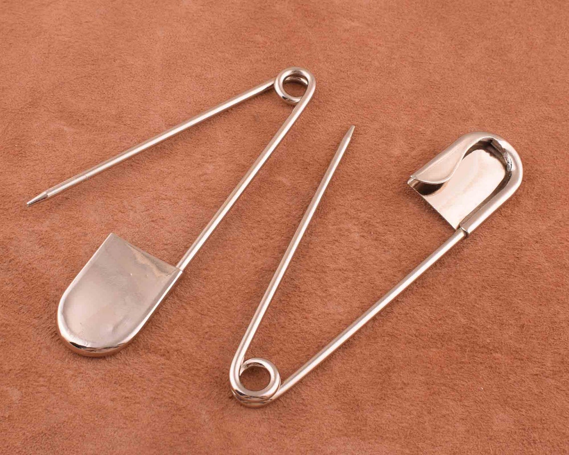 Silver Large Kilt Pinssteel Pins Large Safety Pinssafety Etsy