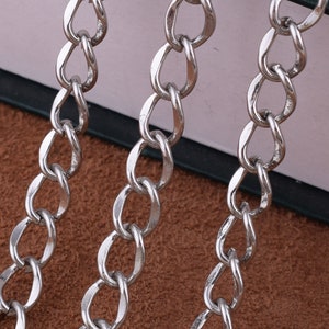 Metal Shoulder Handbag Strap,silver Replacement Handle Chain,11*8mm Metal Crossbody Bag Chain Strap for bag/purse/diy making
