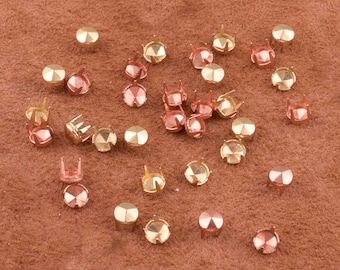 Nailheads Spots Pyramid Studs,Round Decorative Metal Studs,5*5mm Metal Studs,Rivets Studs Spikes,Leather Craft Accessories,Craft Supplies