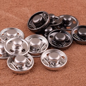 Copper metal Snap button 20sets 14mm silver/black Snap Fasteners Press Stud Leather Craft Closure Fasteners For DIY leather handbags