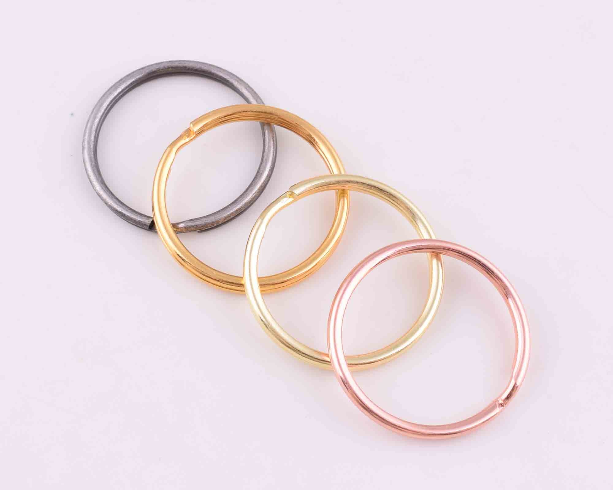 10 pcs/lot Key Ring Key Chain 60mm Long Round Split Keychain with Chain and  Jump Rings Jewelry Making Bulk Supplies 3 Sizes (Kc Gold, 30mm(1.18inch))