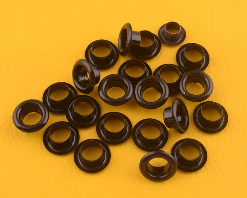 Black Eyelets grommets 6*5mm Round Grommet Eyelets for Sewing Bead Cores Clothes Leather Hardware Craft Canvasbagclothes Making supplies