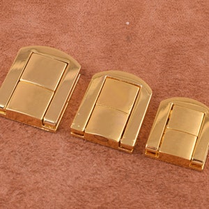 Tongue Purse Lock gold bag clasp original gold Latch Lock swivel locking system metal tuck lock for sewing purse/bags locks/leather closure