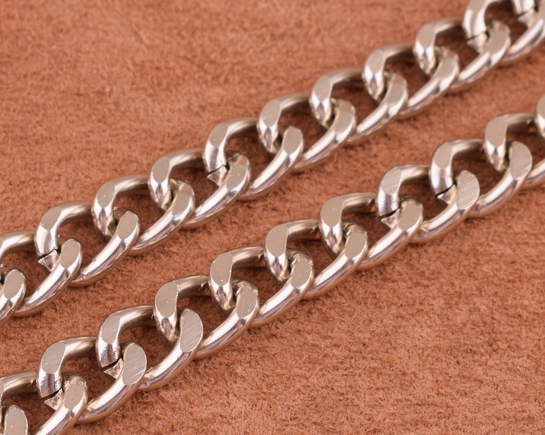 Chunky Curb Chain1210mm Aluminum Twisted Curb Chainsilver Etsy