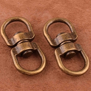 bronze Swivel Connector Charm,15*49mm Swivel Ring Tone Connectors,Swivel Double Head Hook DIY Chain Necklace Swivels Loop Ring for purse
