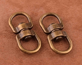bronze Swivel Connector Charm,15*49mm Swivel Ring Tone Connectors,Swivel Double Head Hook DIY Chain Necklace Swivels Loop Ring for purse
