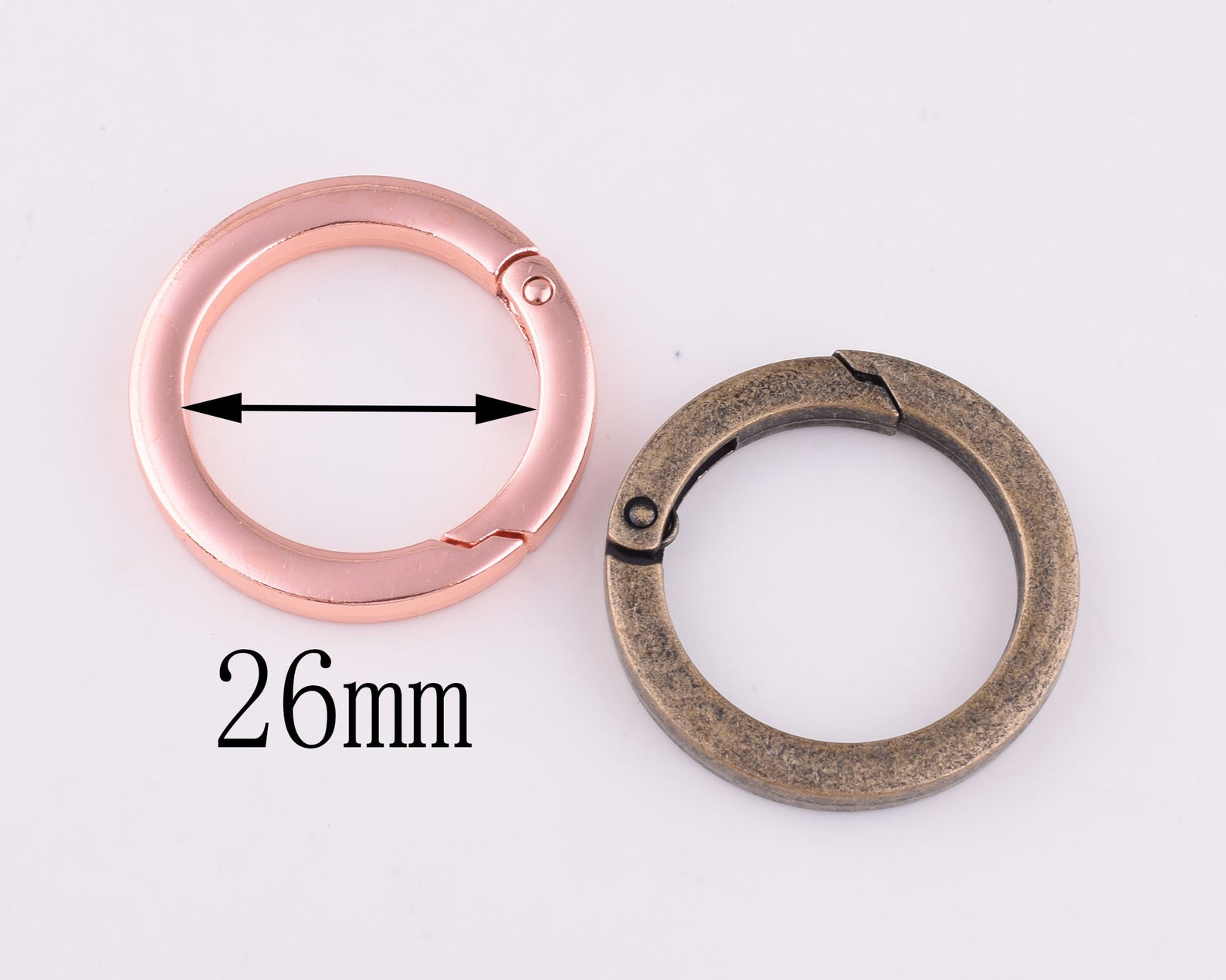 Spring Gate Ring Bronze/rose Gold O-rings Metal O Rings1 Inch - Etsy